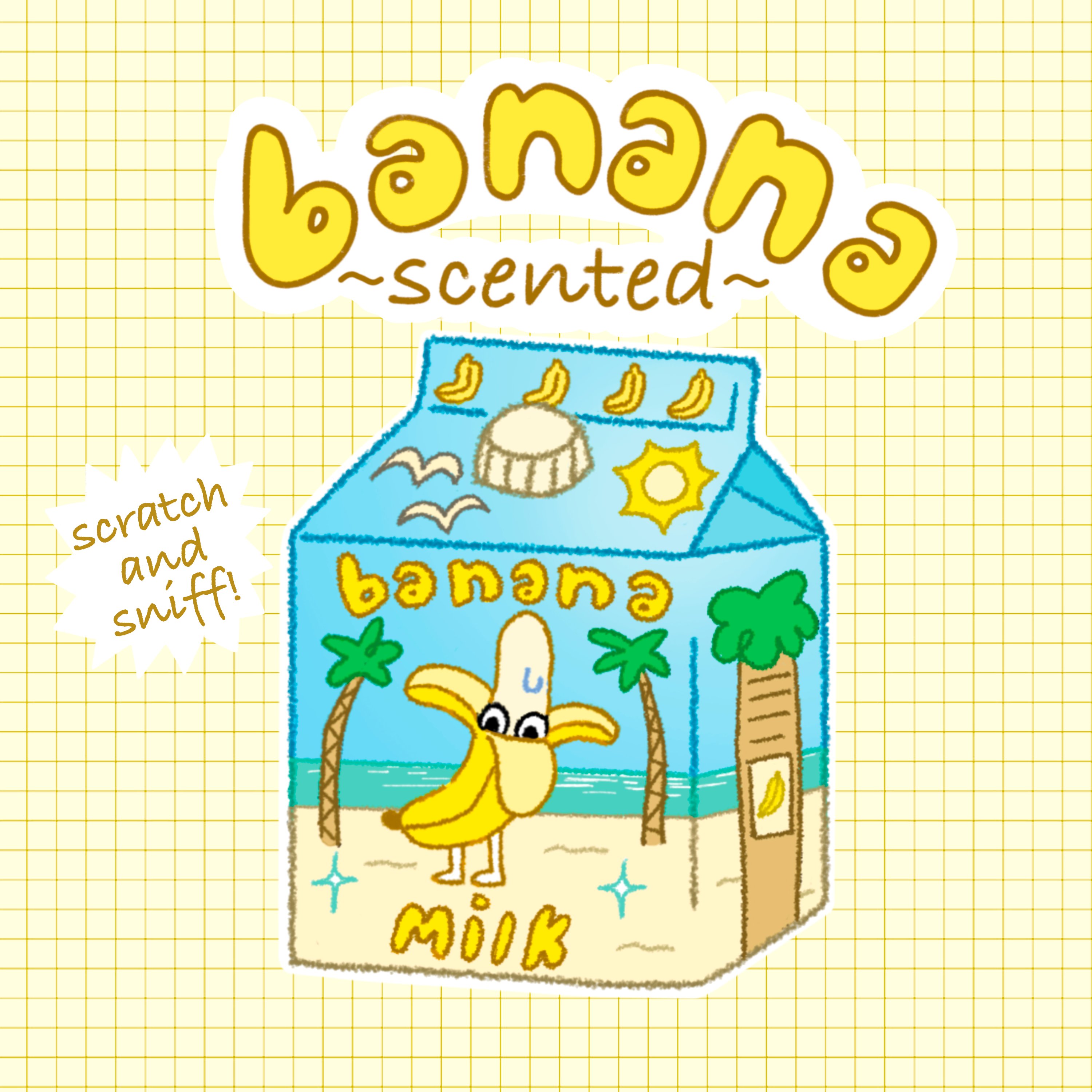 Banana Scented Sticker