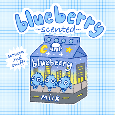 Blueberry Scented Sticker