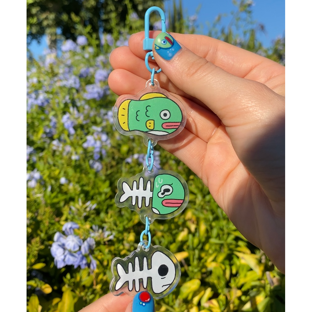 Fish Bone Keychain