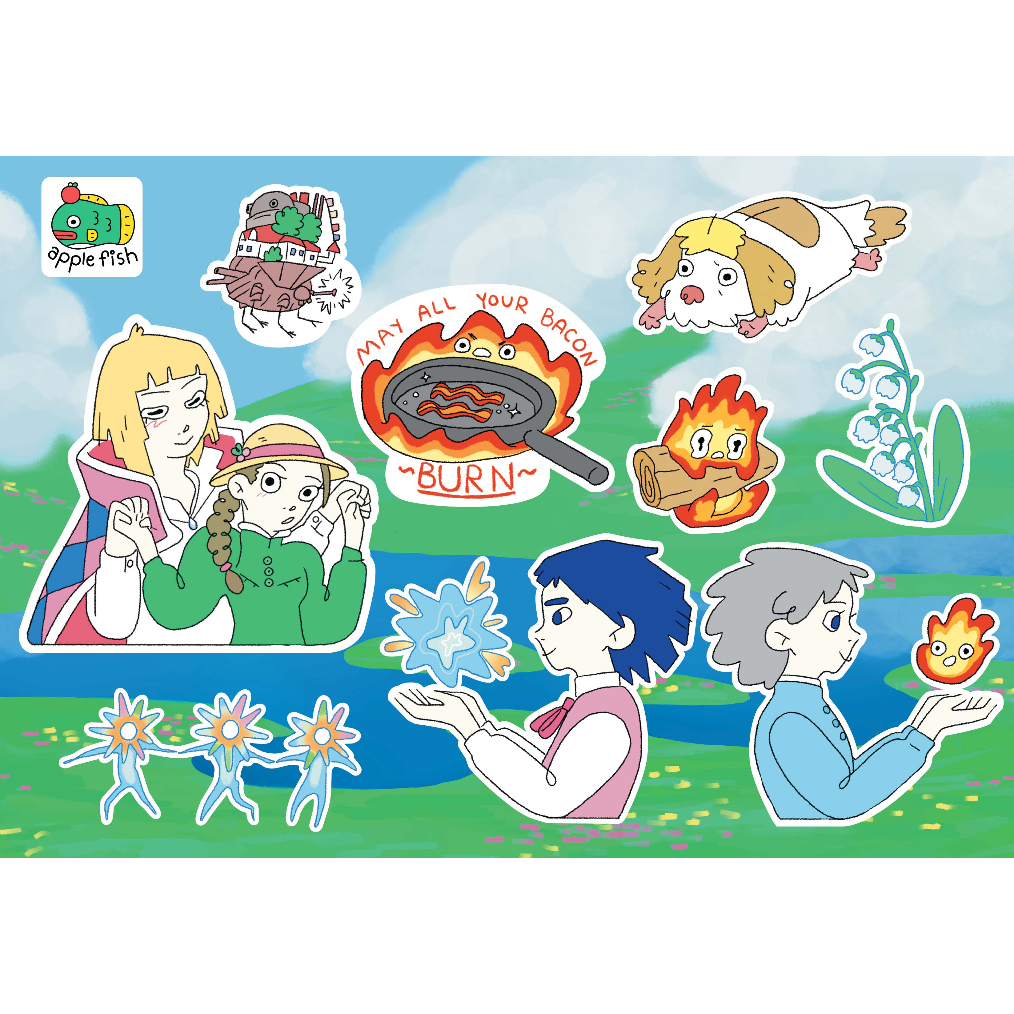 Howl's Moving Castle Sticker Sheet