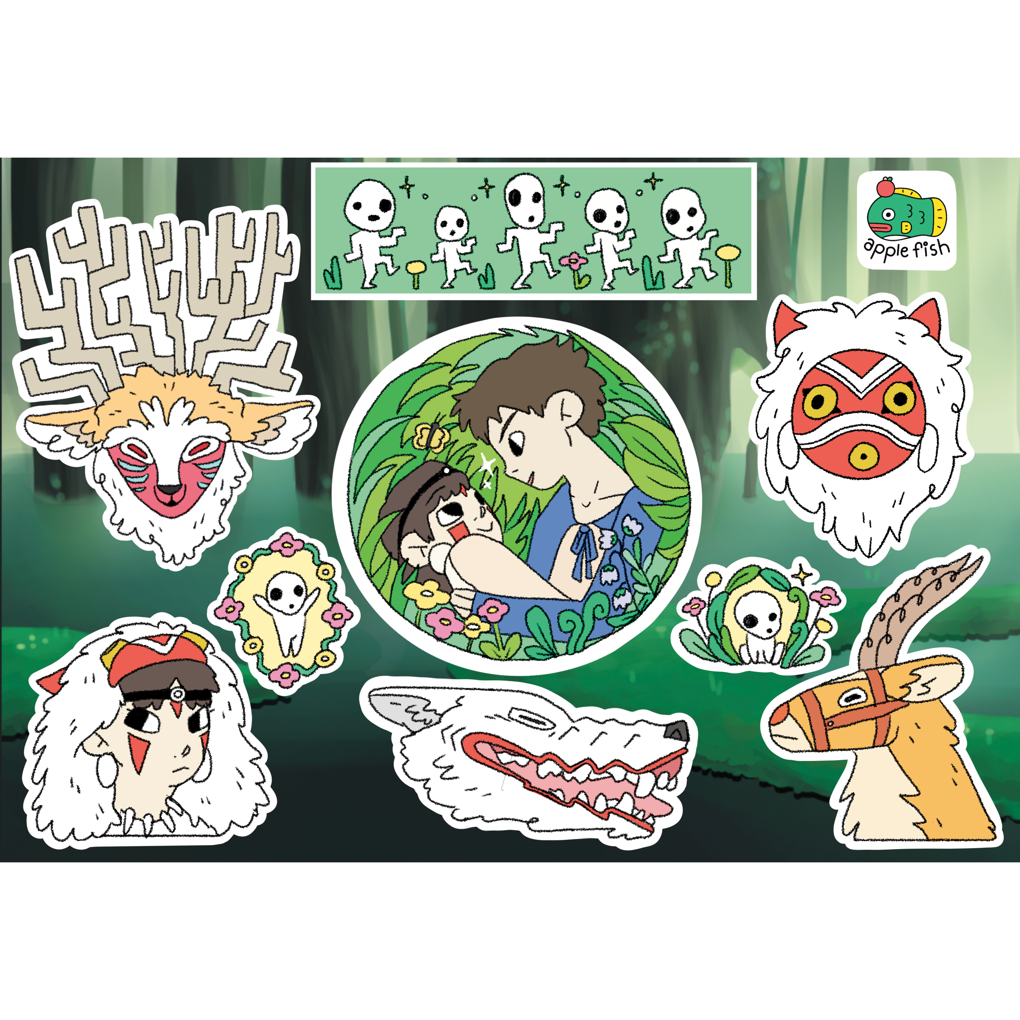 Princess Mononoke Sticker Sheet