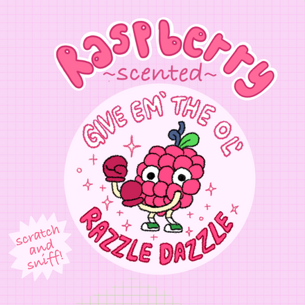 Raspberry Scented Sticker