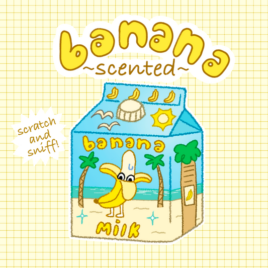 banana scented sticker