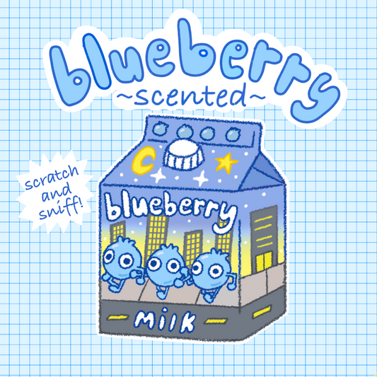 blueberry scented sticker