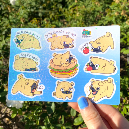 Pug Sticker Sheet