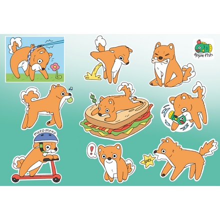 Shiba Inu Sticker Sheet