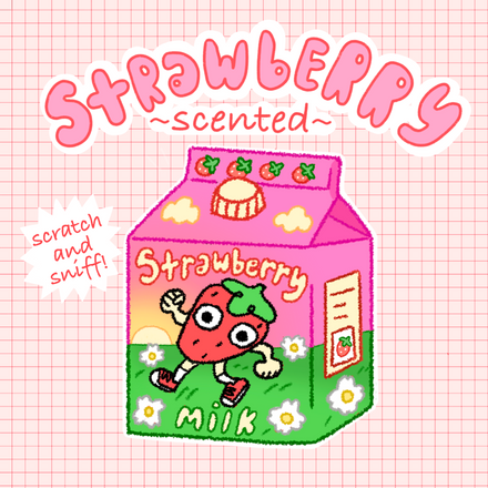 Strawberry Scented Sticker