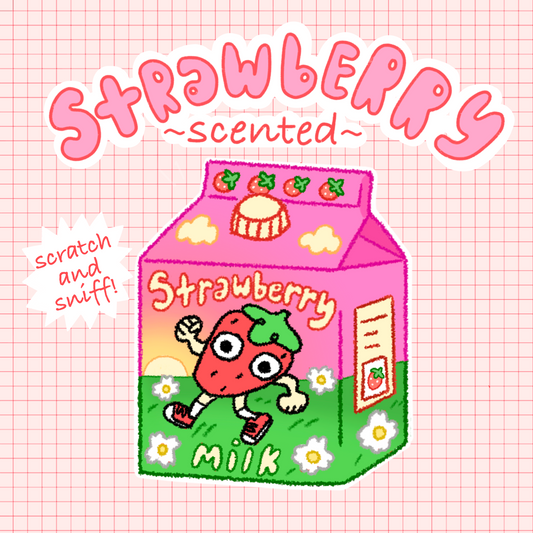 strawberry scented sticker